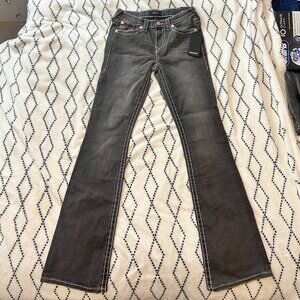 true religion becca mid rise bootcut big t charcoal size 28